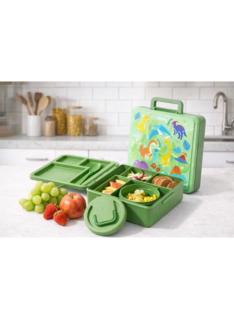 Maanys Leak-Proof Bento Lunch Box with Compartments for Kids & Adults, BPA-Free Food-Grade, Microwave & Dishwasher Safe, Ideal for School - Image 2